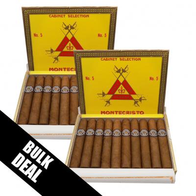 2 BOX BUNDLE DEAL - Montecristo No. 5 Cigar - 2 x Box of 10