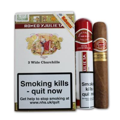 Romeo y Julieta Wide Churchill Tubed Cigar - 3 pack